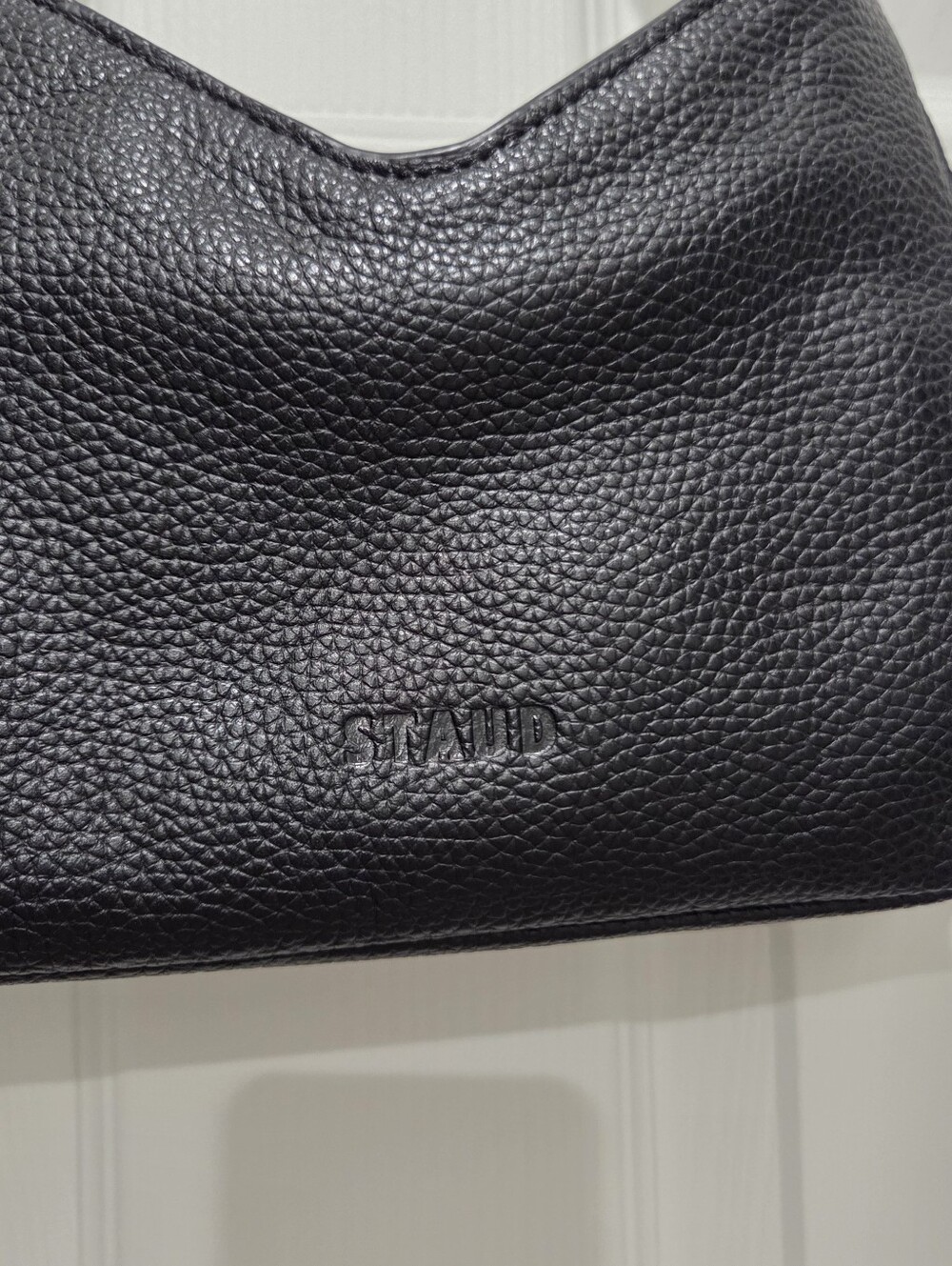 STAUD Valerie Shoulder Bag Pebbled Cow Leather Like New - Picture 8 of 13